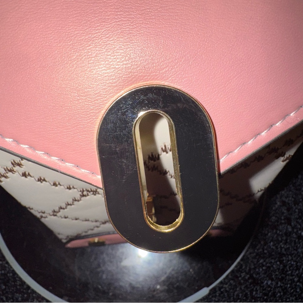 Pink & cream color block mini crossbody - Picture 6 of 15
